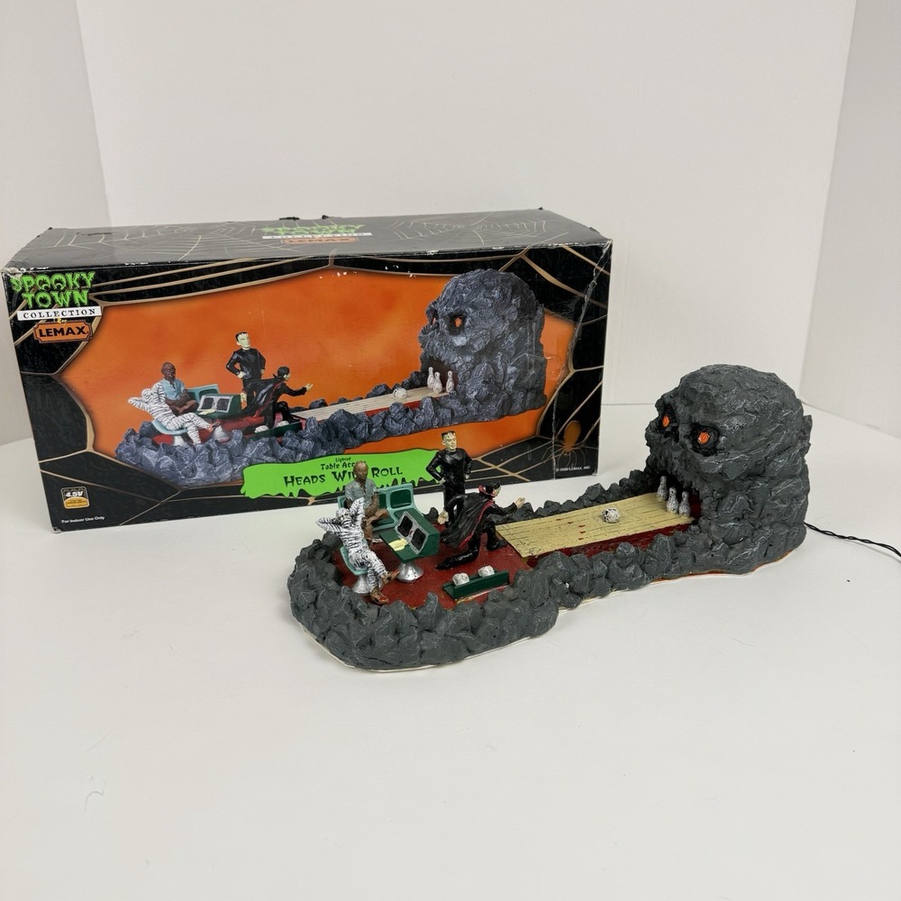 LEMAX Spooky Town Heads Will Roll Monster Bowling Alley Lighted